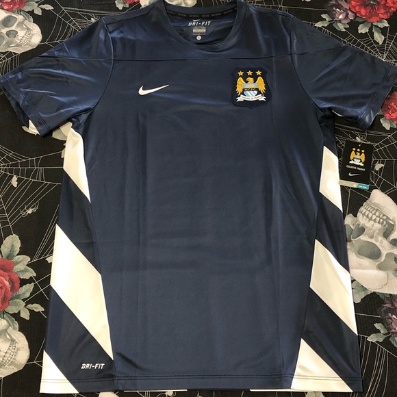 Nike Other - 2013 NIKE DRI-FIT MCFC MANCHESTER CITY FUTBOL SOCCER TRAINING JERSEY MENS L RARE